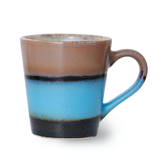 HKliving - Set of 4 70's Ceramic Espresso Mugs - Ceramic | 80ml