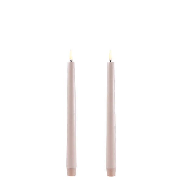 Uyuni LED candle set beige (2x pieces) real wax