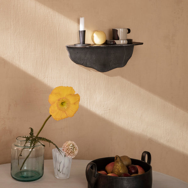 Fracture Shelf black - wall shelf from ferm LIVING