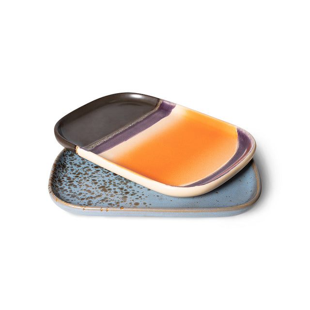 Set of 2 small trays 70s Ceramics - HK Living
