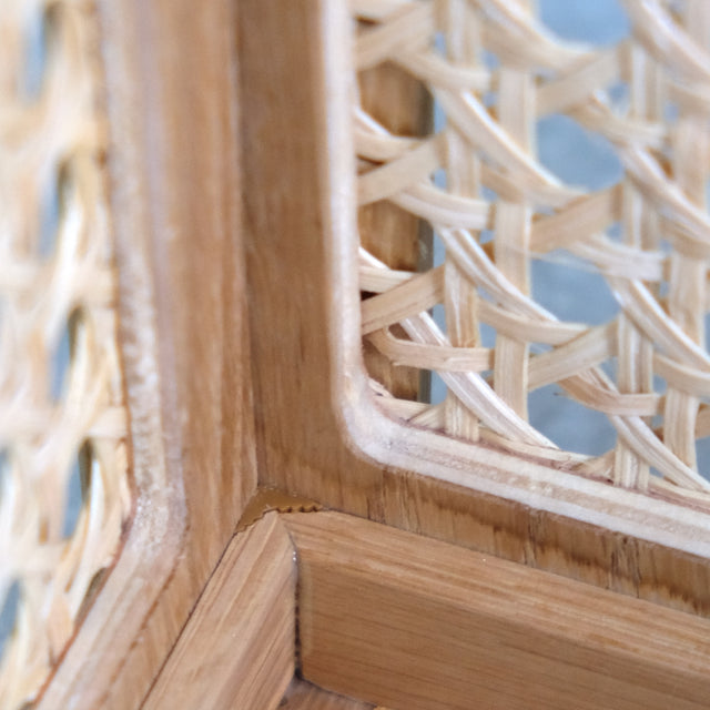 Storage box Cane - box made of oak and rattan