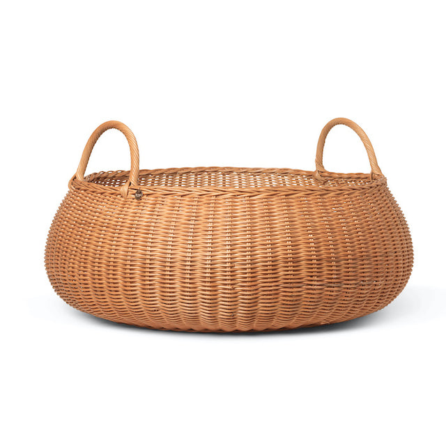 Basket Braided Basket Low - ferm LIVING