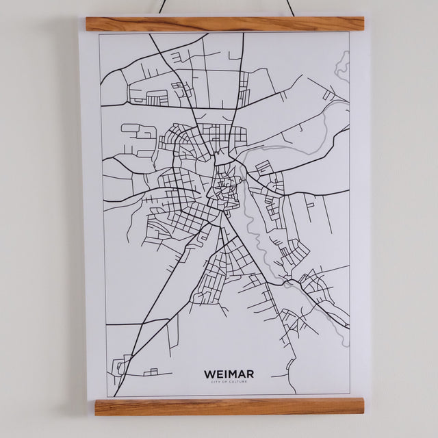 Weimar city map poster