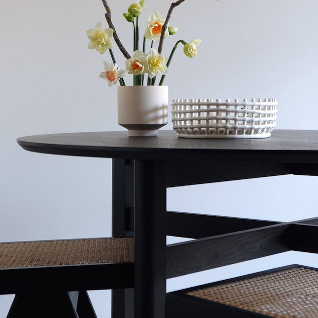 Dining table Fjord Oak Black - Hübsch Interior