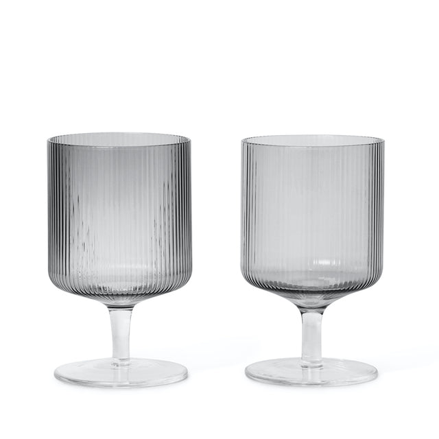 Wine glasses Ripple set of 2 - ferm LIVING