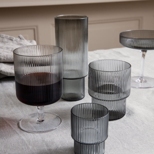 Wine glasses Ripple set of 2 - ferm LIVING