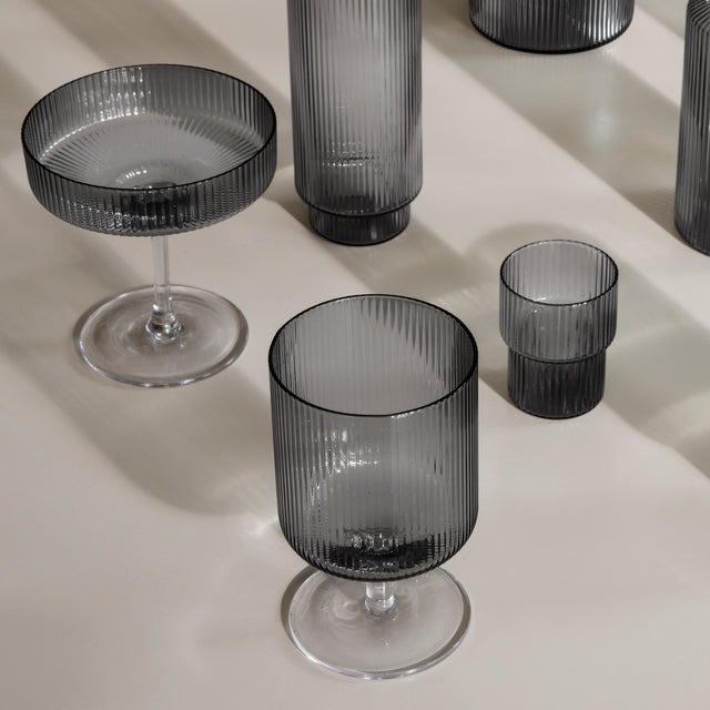 Wine glasses Ripple set of 2 - ferm LIVING