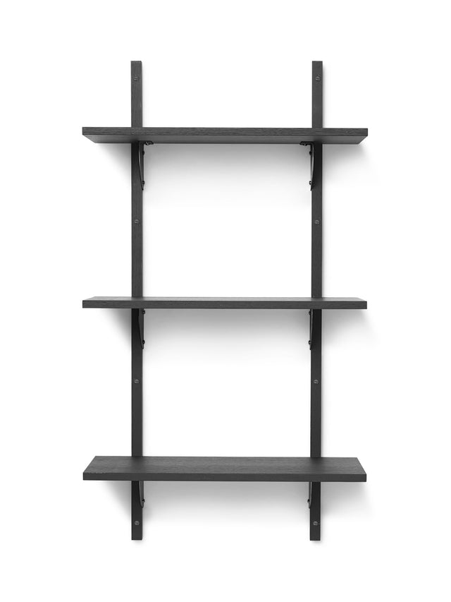 Wall shelf Triple Narrow black Sector Shelf- ferm LIVING
