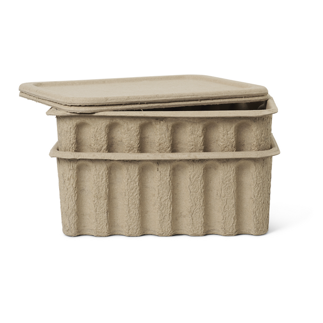 Aufbewahrungsbox groß Paper Pulp (2er Set) - ferm LIVING