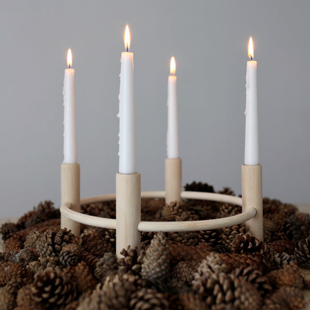 Kerzenhalter Shine Rattan - DesignWe.Love Adventskranz - Kerzenkranz