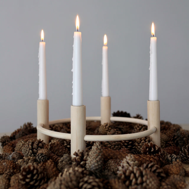 Candlestick Shine Rattan - DesignWe.Love