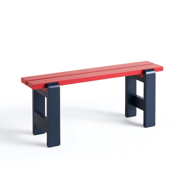 HAY Weekday Bench - wooden bench blue/red