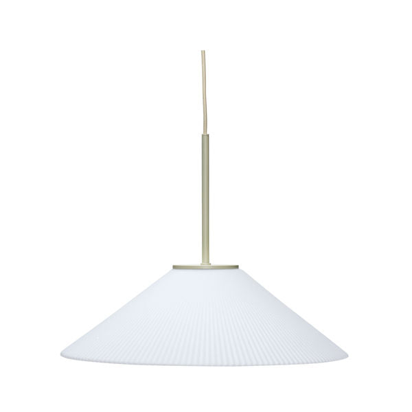 Solid pendant light sand/white - Hübsch Interior