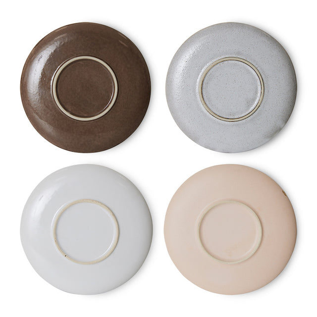 Set of 4 saucers Big Sur 70s Ceramics - HK Living