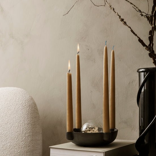 Adventschale Bowl Kerzenhalter Dark - ferm LIVING - DesignWe.Love