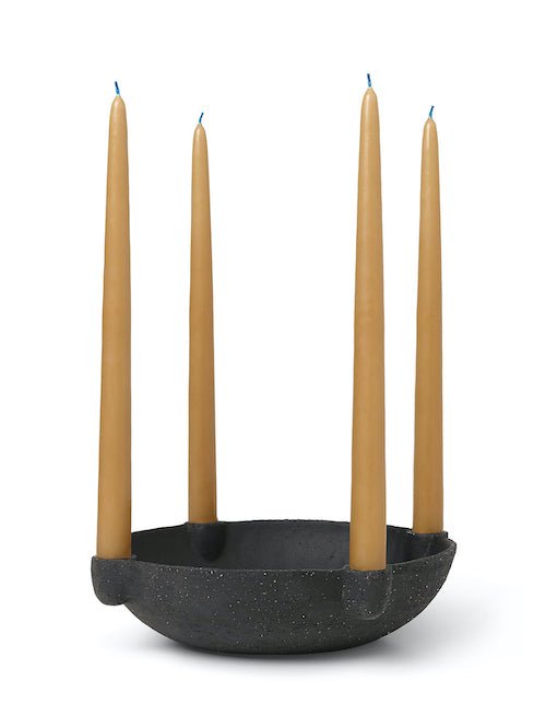 Adventschale Bowl Kerzenhalter Dark - ferm LIVING - DesignWe.Love
