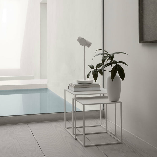 blomus FERA Beistelltisch 2er Set in White, weiße Satztische aus Metall