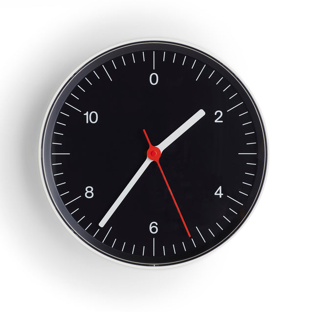 HAY Wanduhr Jasper Morrison, lautlose Design-Wanduhr schwarz