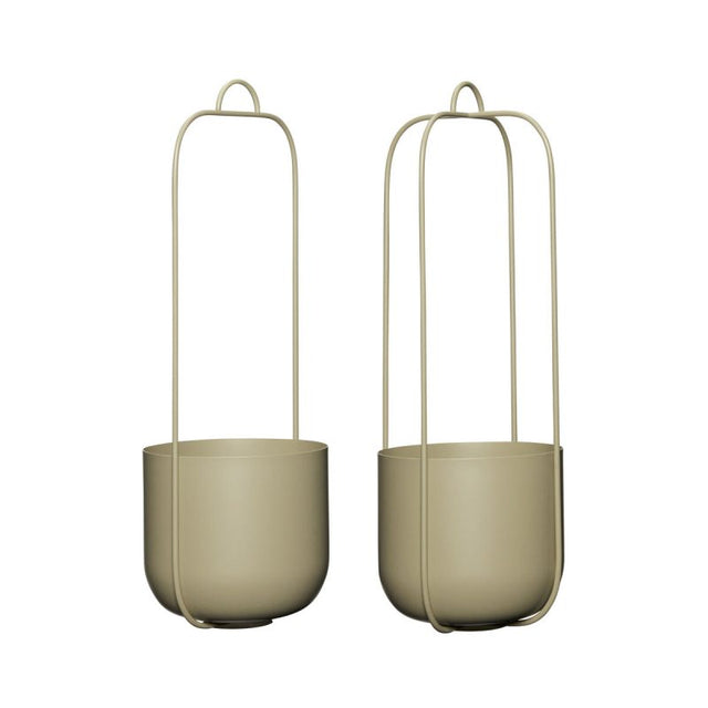 Lotus hanging basket set made of metal