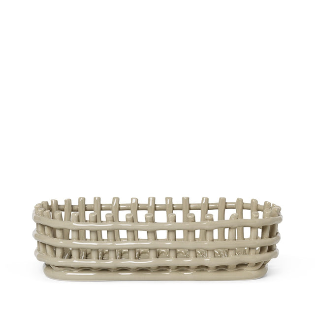 Ceramic Basket Oval - ferm LIVING