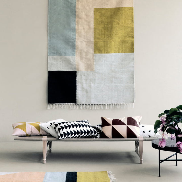 Kelim Rug Teppich Squares 140 x 200 cm - ferm LIVING - DesignWe.Love