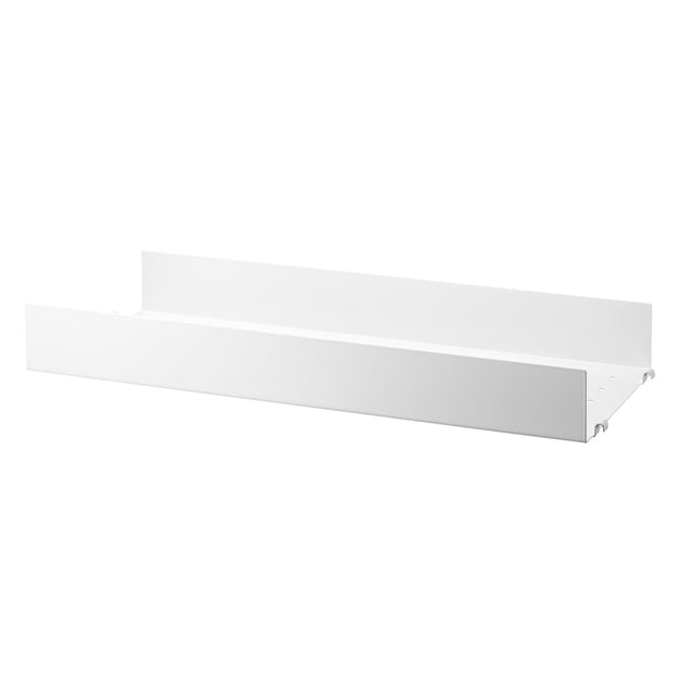 Metal shelf with high edge 58x20cm - Shelving system - String Furniture