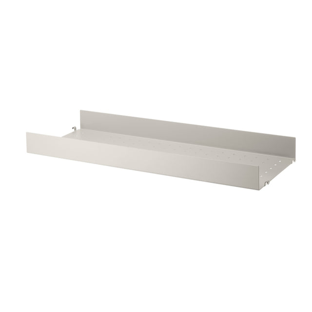 Metal shelf with high edge 78x30cm - Shelving system - String Furniture
