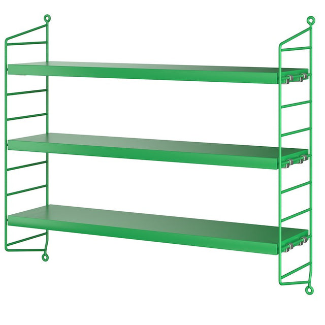 String Pocket Wall Shelf Green - String Furniture