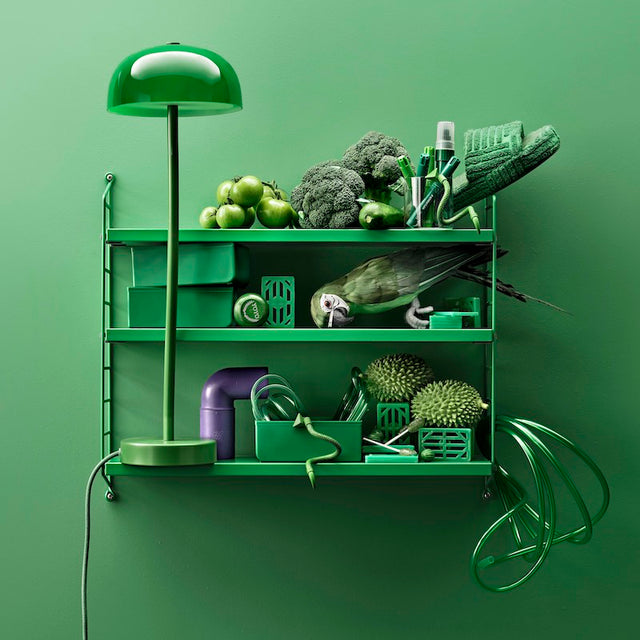 String Pocket Wall Shelf Green - String Furniture